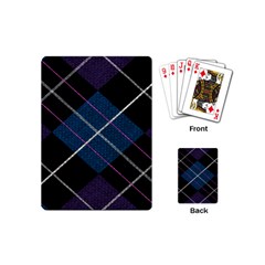 Modern Blue Plaid Playing Cards Single Design (mini) by ConteMonfrey