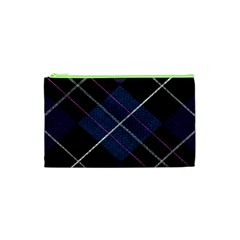 Modern Blue Plaid Cosmetic Bag (xs) by ConteMonfrey