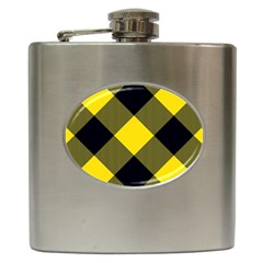 Dark Yellow Diagonal Plaids Hip Flask (6 Oz) by ConteMonfrey