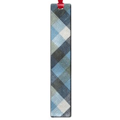 Black And Blue Iced Plaids  Large Book Marks by ConteMonfrey