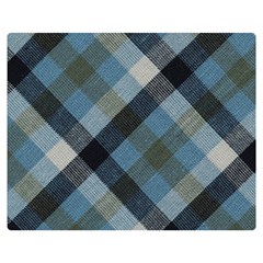 Black And Blue Iced Plaids  Double Sided Flano Blanket (medium)  by ConteMonfrey