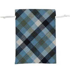 Black And Blue Iced Plaids   Lightweight Drawstring Pouch (xl) by ConteMonfrey