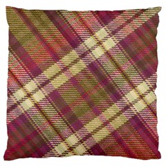 Beetle Juice Plaids  Large Cushion Case (two Sides) by ConteMonfrey