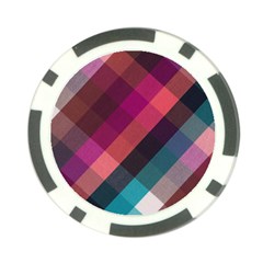 Multicolor Plaids Poker Chip Card Guard