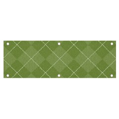 Discreet Green Tea Plaids Banner And Sign 6  X 2  by ConteMonfrey