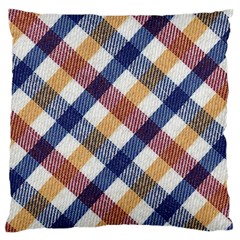 Hot Colors Plaid  Large Flano Cushion Case (two Sides) by ConteMonfrey