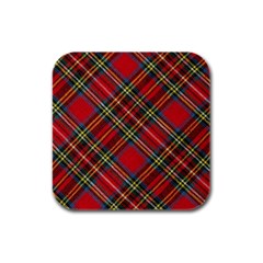 Diagonal Vintage Wool Sweater  Rubber Square Coaster (4 Pack) by ConteMonfrey