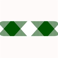 Green And White Diagonal Plaids Large Bar Mat by ConteMonfrey