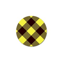 Black And Yellow Plaids Diagonal Golf Ball Marker by ConteMonfrey