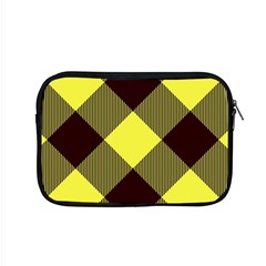 Black And Yellow Plaids Diagonal Apple Macbook Pro 15  Zipper Case by ConteMonfrey