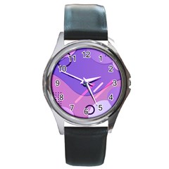 Colorful-abstract-wallpaper-theme Round Metal Watch