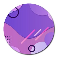 Colorful-abstract-wallpaper-theme Round Mousepad
