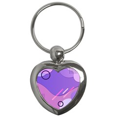 Colorful-abstract-wallpaper-theme Key Chain (Heart)
