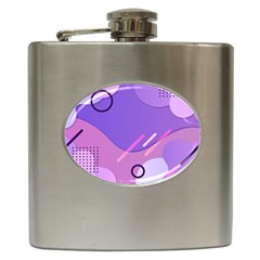 Colorful-abstract-wallpaper-theme Hip Flask (6 oz)