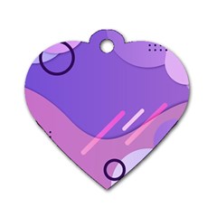 Colorful-abstract-wallpaper-theme Dog Tag Heart (One Side)