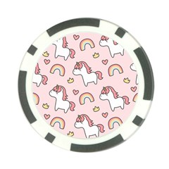 Cute-unicorn-rainbow-seamless-pattern-background Poker Chip Card Guard