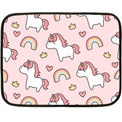 Cute-unicorn-rainbow-seamless-pattern-background Fleece Blanket (mini) by Wegoenart