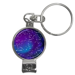 Realistic Night Sky With Constellation Nail Clippers Key Chain by Wegoenart