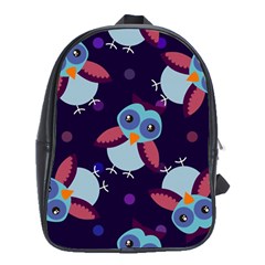 Owl Pattern Background School Bag (xl) by Wegoenart