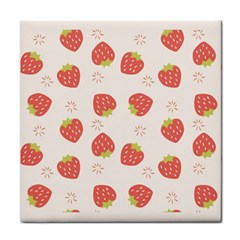 Strawberries Pattern Design Face Towel by Wegoenart