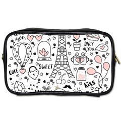 Big Collection With Hand Drawn Object Valentine Day Toiletries Bag (one Side) by Wegoenart