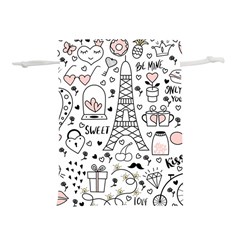 Big Collection With Hand Drawn Object Valentine Day Lightweight Drawstring Pouch (s) by Wegoenart