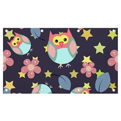 Owl Star Pattern Background Banner And Sign 7  X 4  by Wegoenart