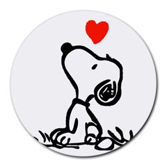 Snoopy Love Round Mousepad