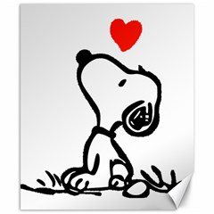 Snoopy Love Canvas 8  X 10  by Jancukart