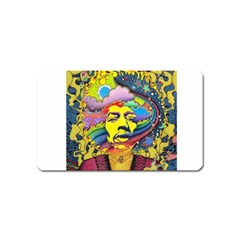 Psychedelic Rock Jimi Hendrix Magnet (name Card)