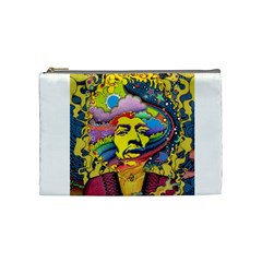 Psychedelic Rock Jimi Hendrix Cosmetic Bag (medium) by Jancukart