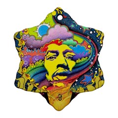 Psychedelic Rock Jimi Hendrix Ornament (snowflake) by Jancukart