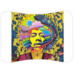 Psychedelic Rock Jimi Hendrix Velour Seat Head Rest Cushion by Jancukart