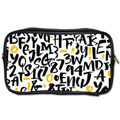 Letters Pattern Toiletries Bag (two Sides) by Wegoenart