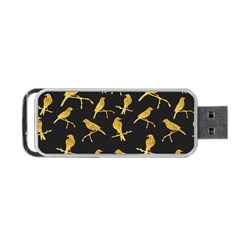 Background-with-golden-birds Portable Usb Flash (two Sides) by Wegoenart