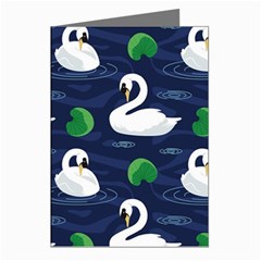 Swan Pattern Elegant Design Greeting Cards (pkg Of 8)