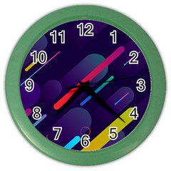 Colorful-abstract-background Color Wall Clock