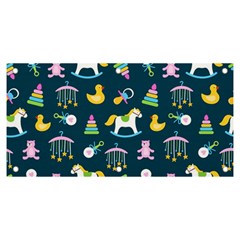 Cute Babies Toys Seamless Pattern Banner And Sign 6  X 3  by Wegoenart