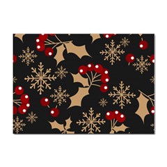 Christmas Pattern With Snowflakes-berries Sticker A4 (100 Pack) by Wegoenart