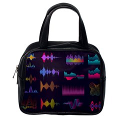 Colorful-sound-wave-set Classic Handbag (one Side) by Wegoenart