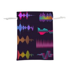 Colorful-sound-wave-set Lightweight Drawstring Pouch (m) by Wegoenart