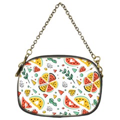 Seamless-hipster-pattern-with-watermelons-mint-geometric-figures Chain Purse (two Sides)