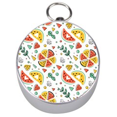 Seamless-hipster-pattern-with-watermelons-mint-geometric-figures Silver Compasses