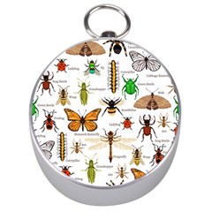 Insects-seamless-pattern Silver Compasses