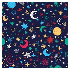 Colorful-background-moons-stars Lightweight Scarf 