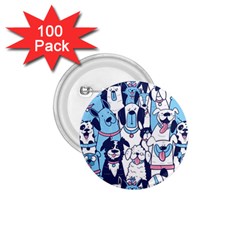 Dogs-seamless-pattern 1 75  Buttons (100 Pack)  by Wegoenart