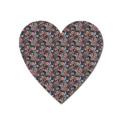 Paisley Pattern Heart Magnet by designsbymallika