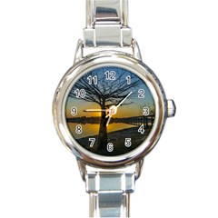 Grande Stream Landscape, Flores, Uruguay002 Round Italian Charm Watch by dflcprintsclothing