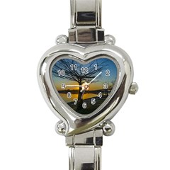 Grande Stream Landscape, Flores, Uruguay002 Heart Italian Charm Watch by dflcprintsclothing