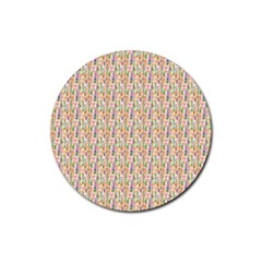 Water Color Pattern Rubber Coaster (round) by designsbymallika